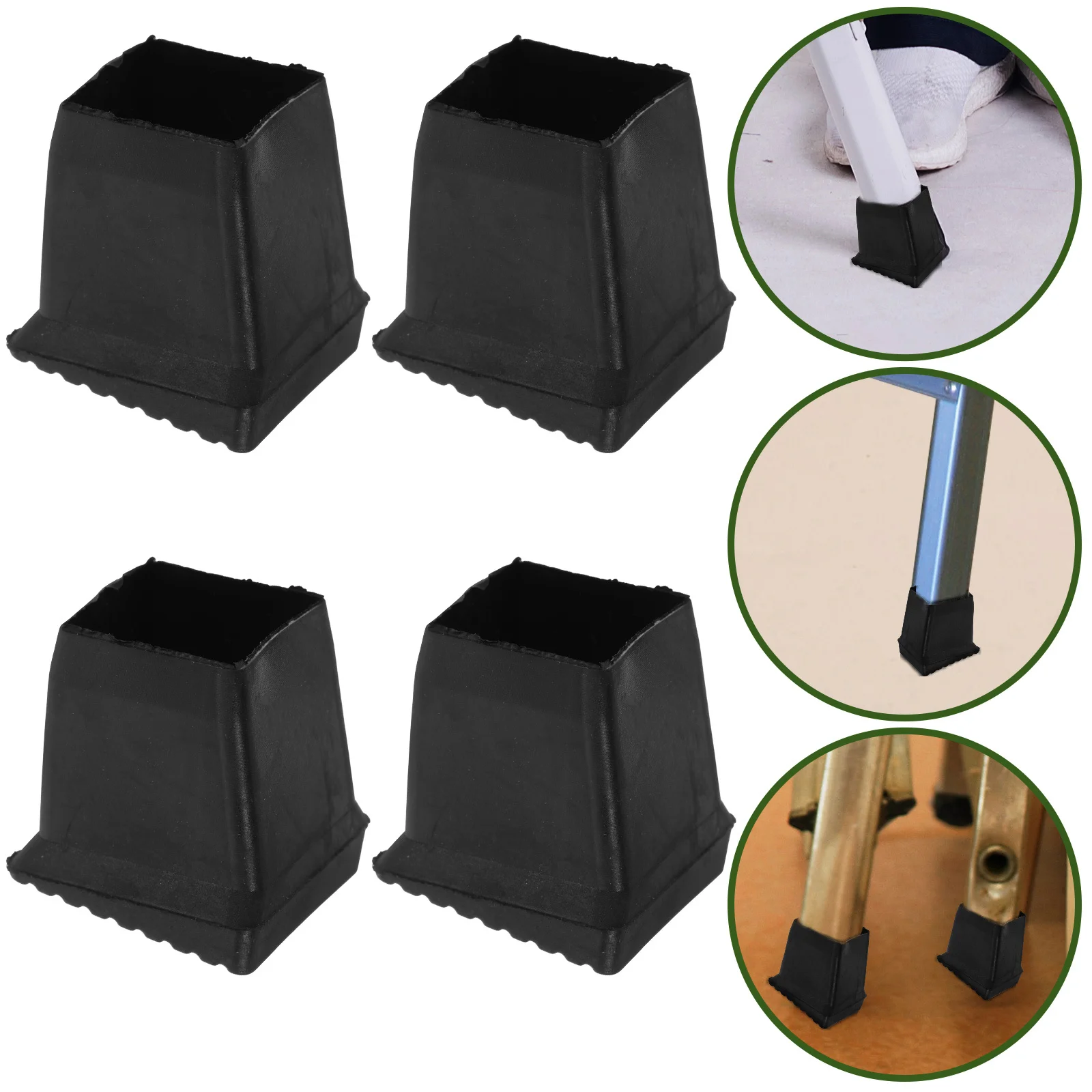 4 Pack Ladder Feet Covers Protective Bumpers for Telescopic Ladders Non Slip Foot Mats Protection