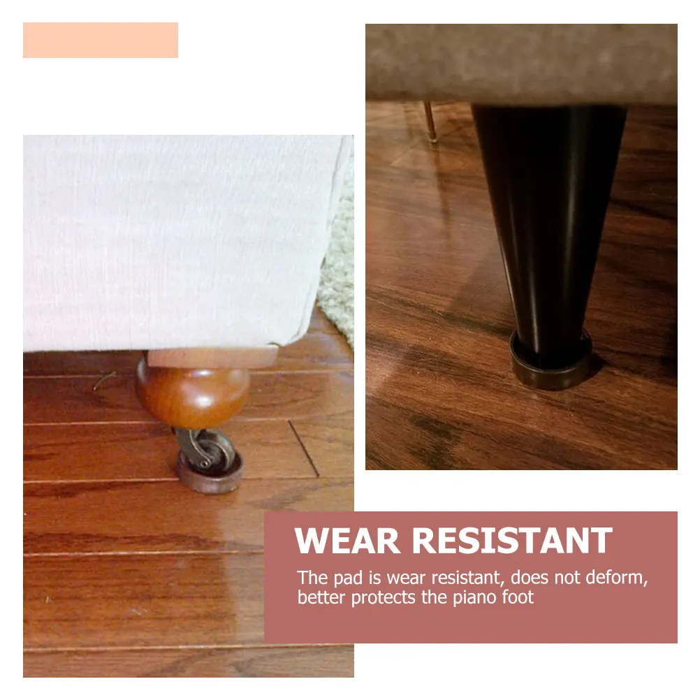 

10 Pcs Non-slip Mat Furniture Leg Pads Foot Cups for Piano Anti-slip Floor Mats Safe Protector Surfaceprotector