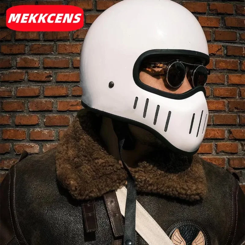 McKenstein Retro Motorcycle Cruising Full Helmet Small Helmets Body Soldier Electric Vehicle Full Cover All Season helmet image 2