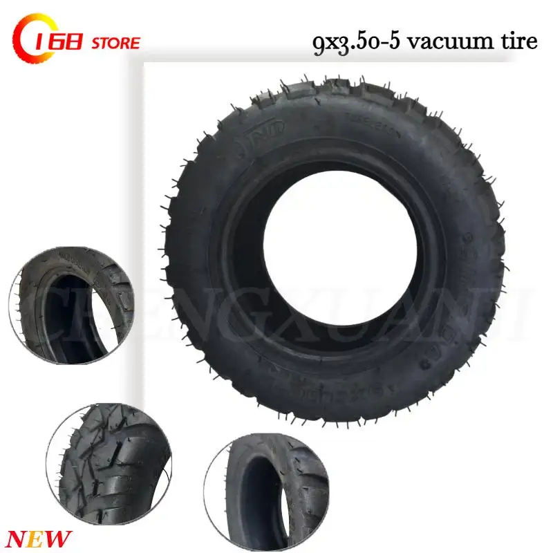 9x3.50-5 Vacuum Tyre Tubeless Tire good quality 9 Inch Wear-resisting for Electric Skateboard Scooter, Snow Sweepe Parts Hot