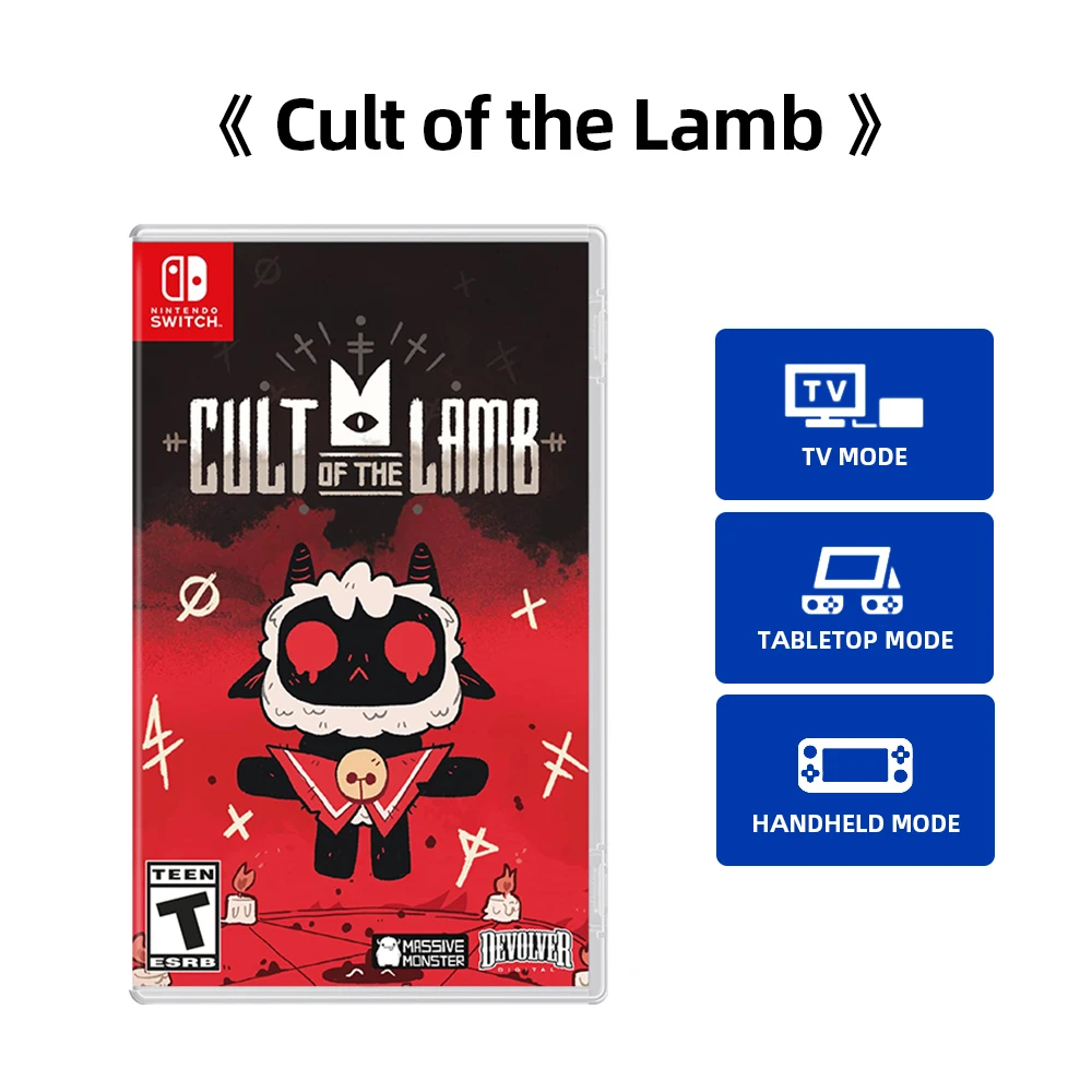 Cult of the Lamb-Offres de jeux Nintendo Switch, 100% officiel, carte de jeu fongique originale pour Switch OLED Lite