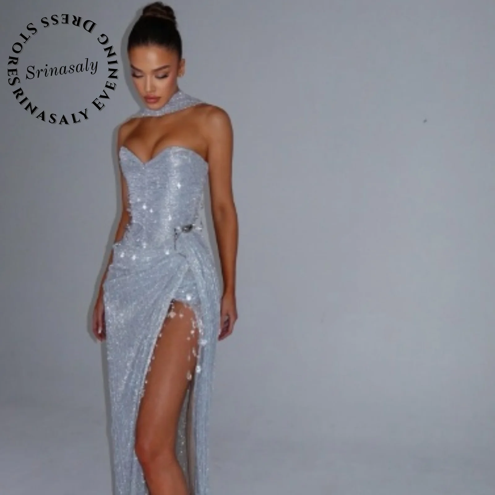 

Simple Sexy Mermaid Sleeveless Prom Dresses Customized Strapless Floor Length Women Evening Party Dress Dubai Pleat Wedding Gown