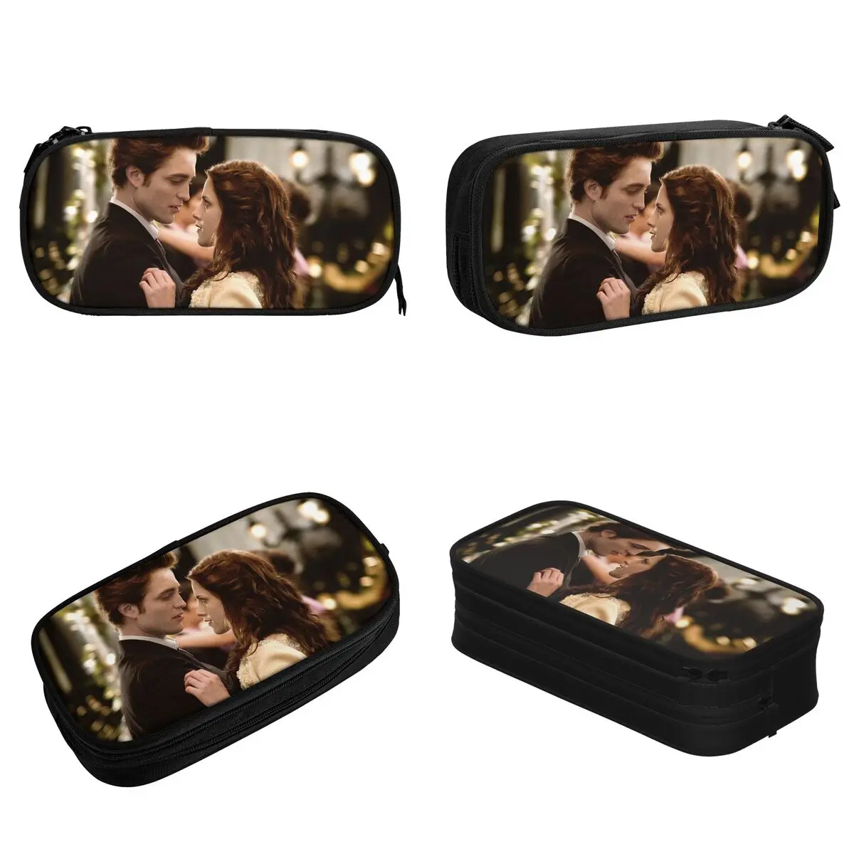 Fun Edward Bella-estuche para lápices The Twilight Saga, portalápices, bolsas de gran capacidad para niños, accesorios escolares con cremallera