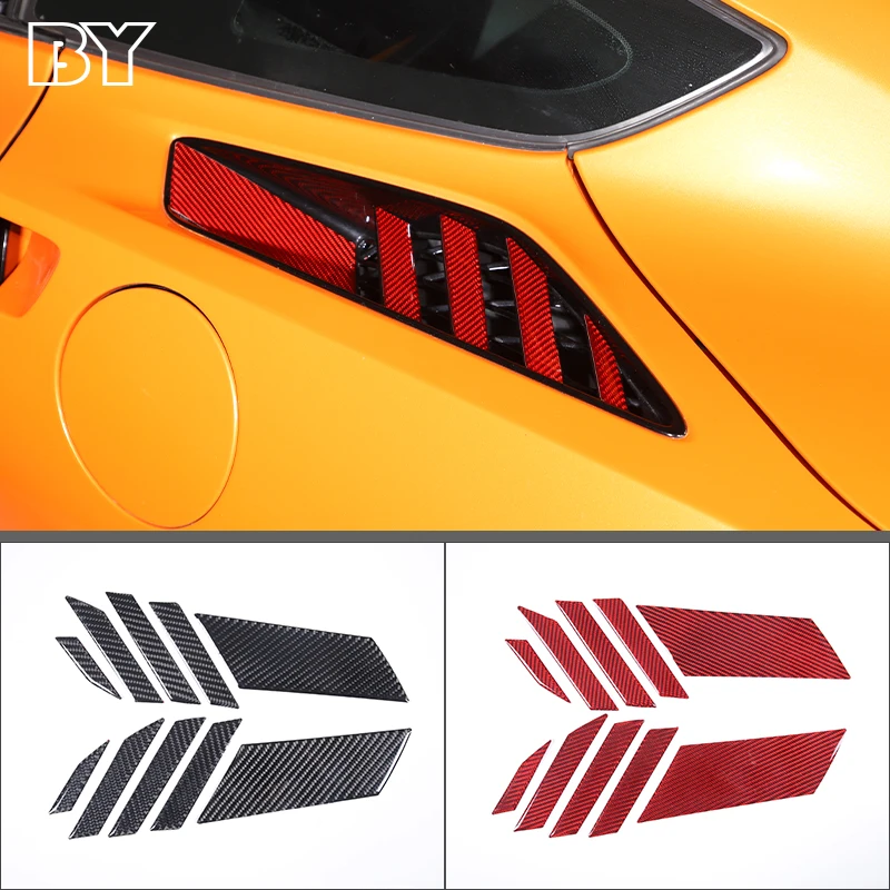 

Car Side Wing Cover Shark Gill Shape Fender Vent Air Flow Spoiler Decorative Intake Grille Trim For Chevrolet Corvette C7 14-19