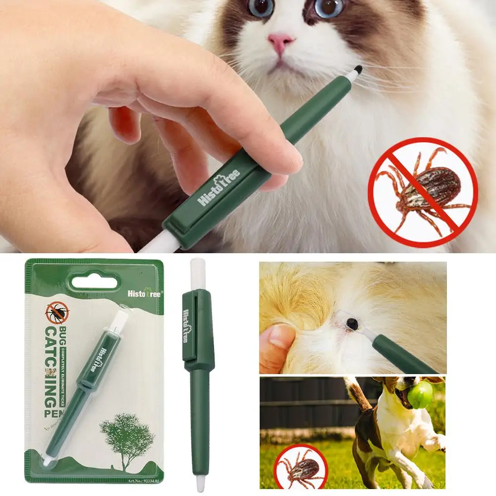 1 Pc Pet Tick Remover Tool Durable Family Pet Flea Control Waterproof Portable Rustproof Tick Removal Pen For Cat Dog And Humans - view 6