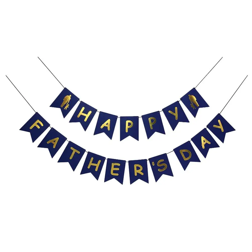 

Happy Fathers Paper Banners Decorations Stylish Hanging Paper Banners Premium Material Festival Banner Supplies