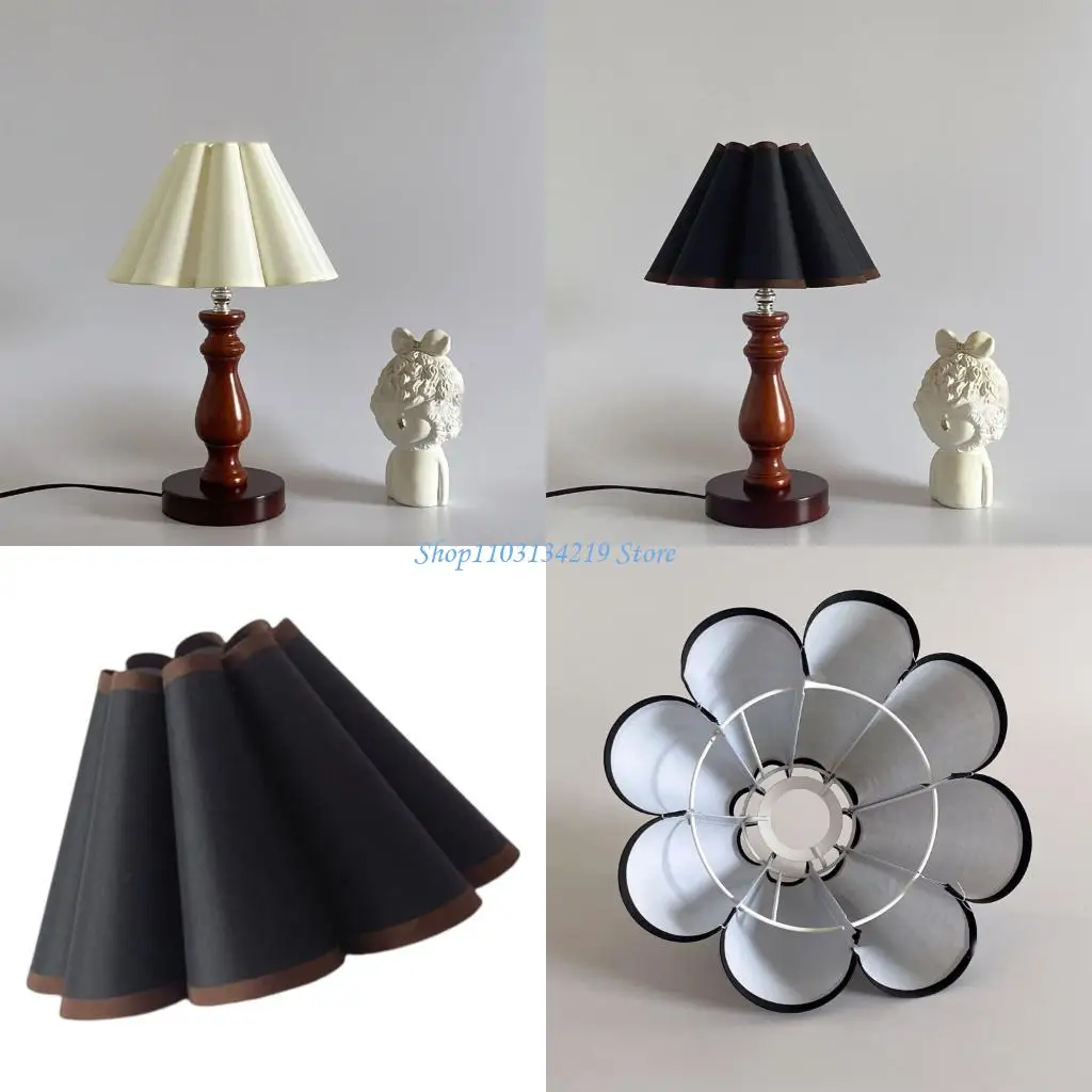 

N5KC E27 Cloth Petal Lampshades Modern Decorative Lighting Accessories