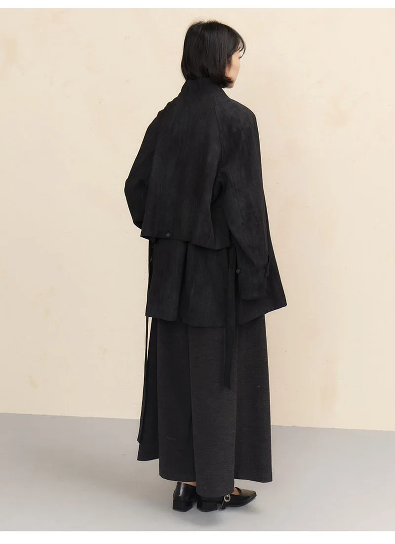 Natural Linen Women's Coat A Sophisticated, Casual Fashionable Mid-Length Jacket with Good Airflow and Sweat Absorption