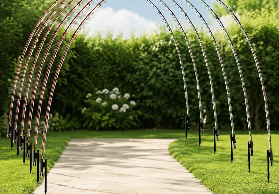 3 Pack Light Arch, for Holiday Christmas Wedding, Outdoor Decoration, Simple & Easy Assembly, Customizable & Reusable, Doorway
