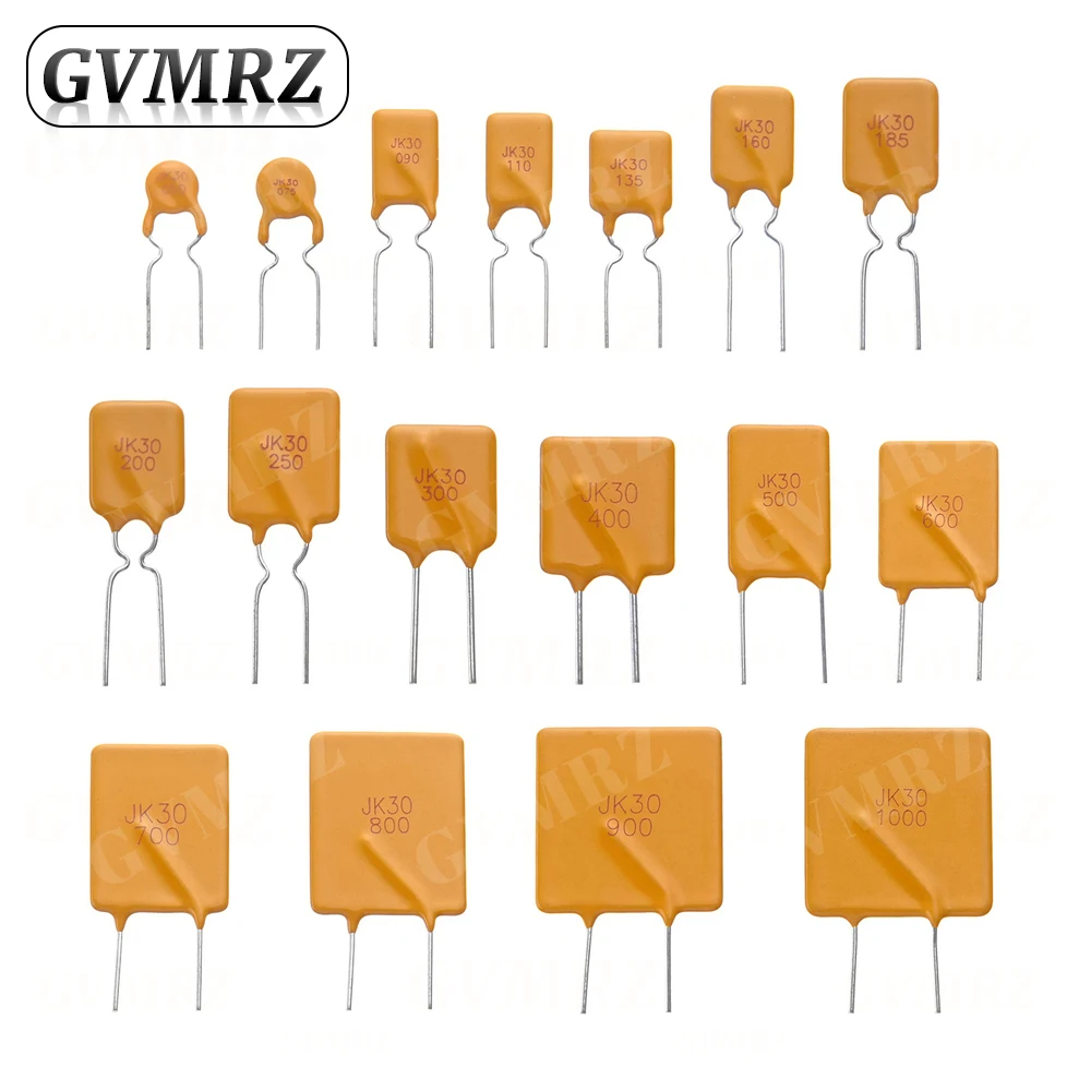 10PCS Jk30 Plug In Self Resettable Fuse Pptc Ruef 30V 0.9A 1.1A 1.35A 1.5A 1.6A 1.85A 2A 2.5A 3A 4A 5A 6A 7A 8A 9A 10A