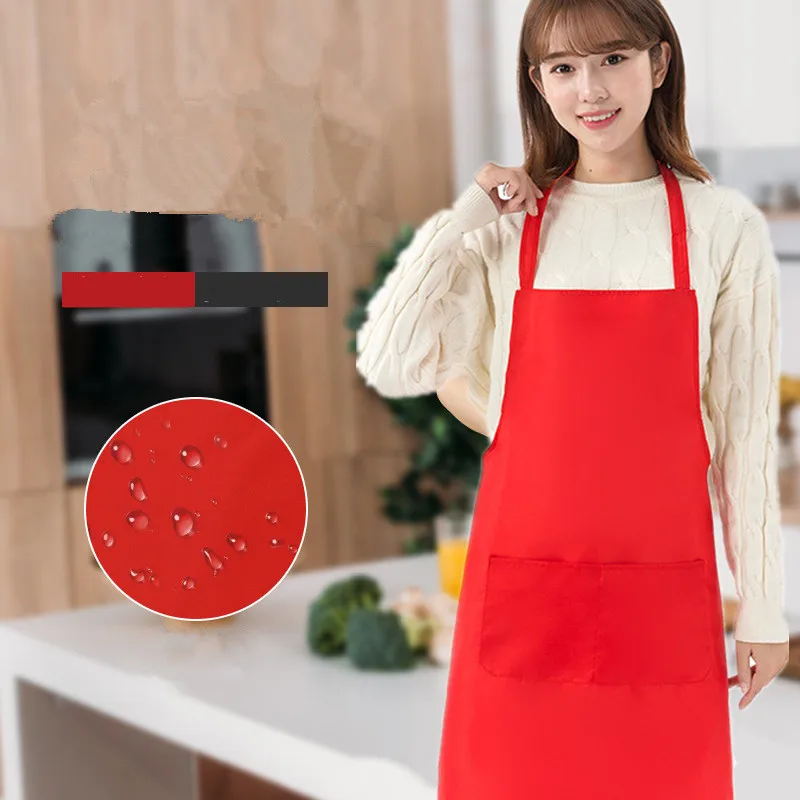 Perfessional Kitchen Aprons Waterproof Oil Resistant Hairdresser Apron With Pockets Cafes Nail Beauty Hair Cutting Salon Aprons