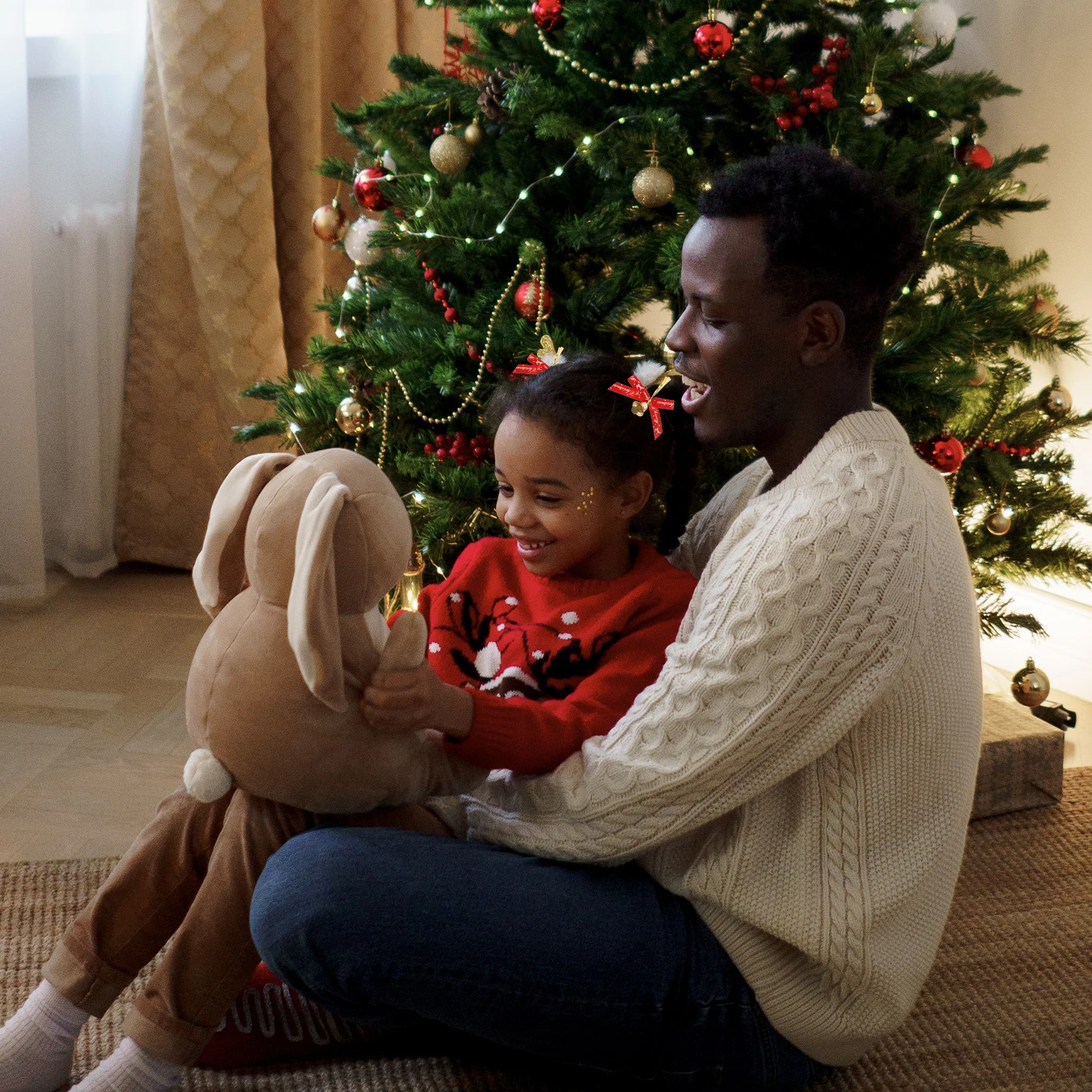 

20pcs Butterfly Bow Knots With Bells Ribbon Christmas Accessories For Wreath Garland Tree Decoration Diy Party Home Indoor