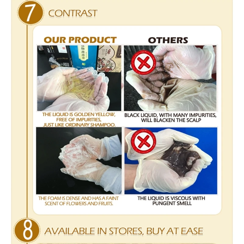 Shampoing Permanent pour cheveux, 500ml, bio, naturel, rapide, teinture végétale, Essence, crème coloration, pour femmes