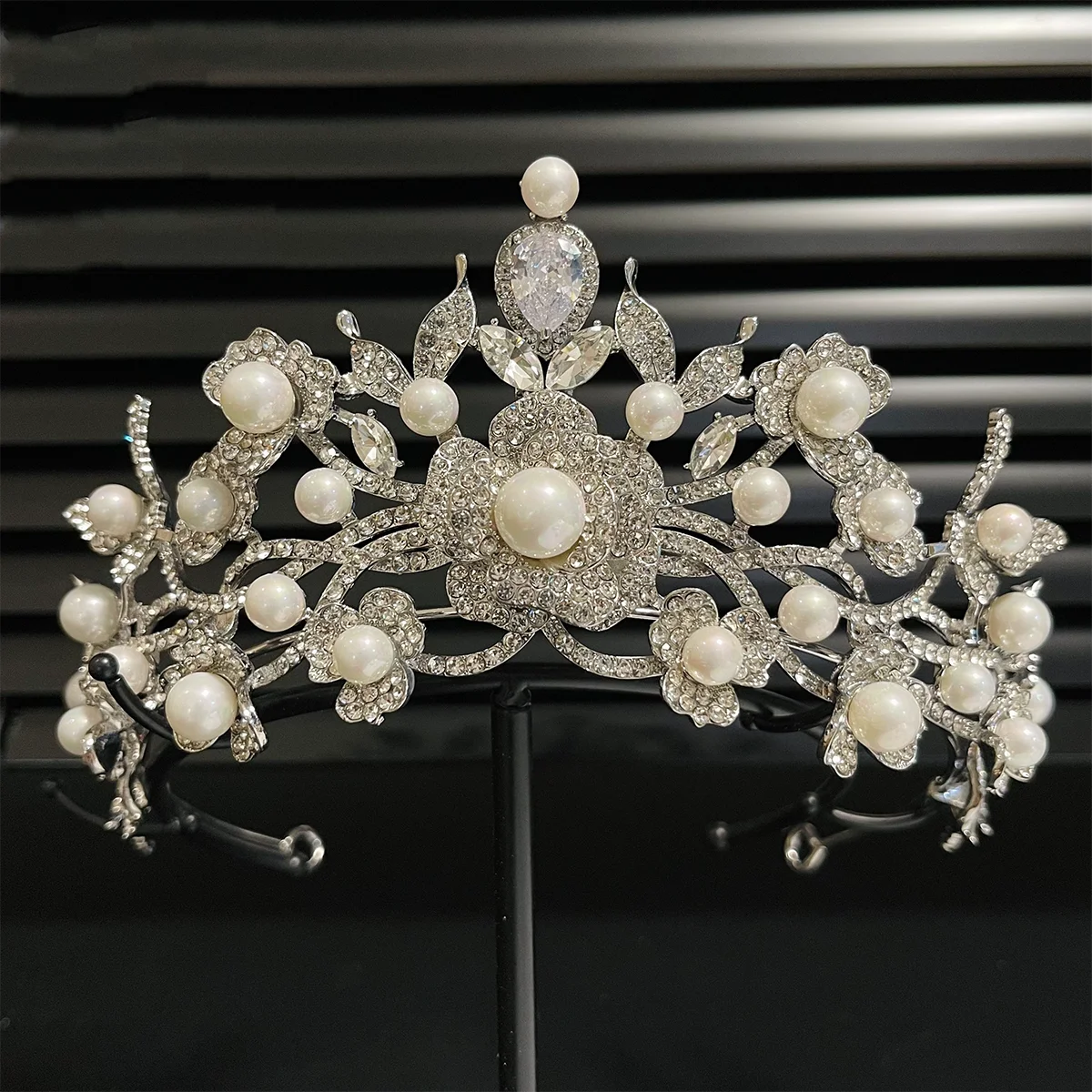 

Высококачественная свадебная корона для волос с кубическим хрустальным жемчугом, королевская принцесса для девочек, диадемы, аксессуары для головных уборов