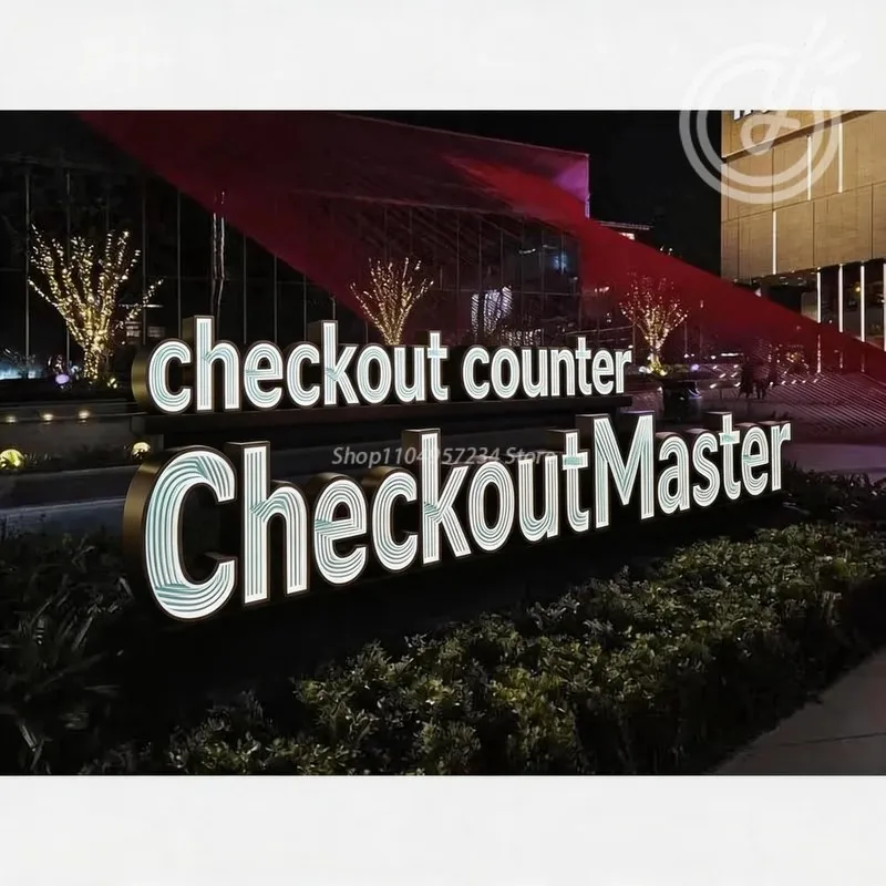 Custom LED Logo Light Letters Wall Sign, Checkout Counter Back Luminous Neon Signage for Shop Business Advertising