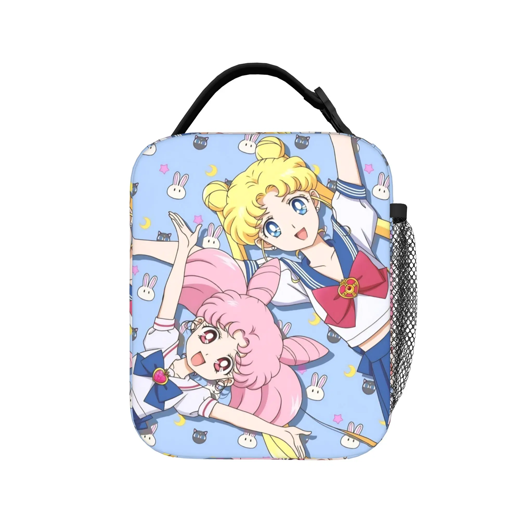 Sailors Moons Insulated Lunch Bags Cooler Bag Reusable,Lunch Container Anime Large Tote Lunch Box Food Bag Office  Picnic view 3