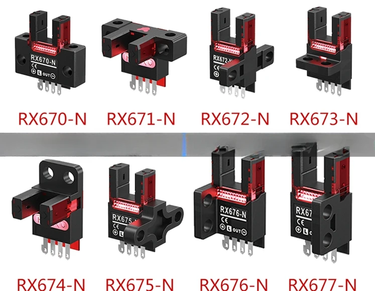 RX670/671/672/674-N slot U-shaped photoelectric switch limit sensing sensor