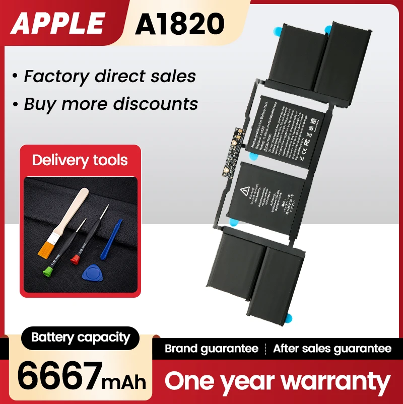 Bowanda A1820 Laptop Battery For Apple MacBook Pro 15 inch Retina A1707 2016 2017 Notebook Replacement Bateria Free Tools