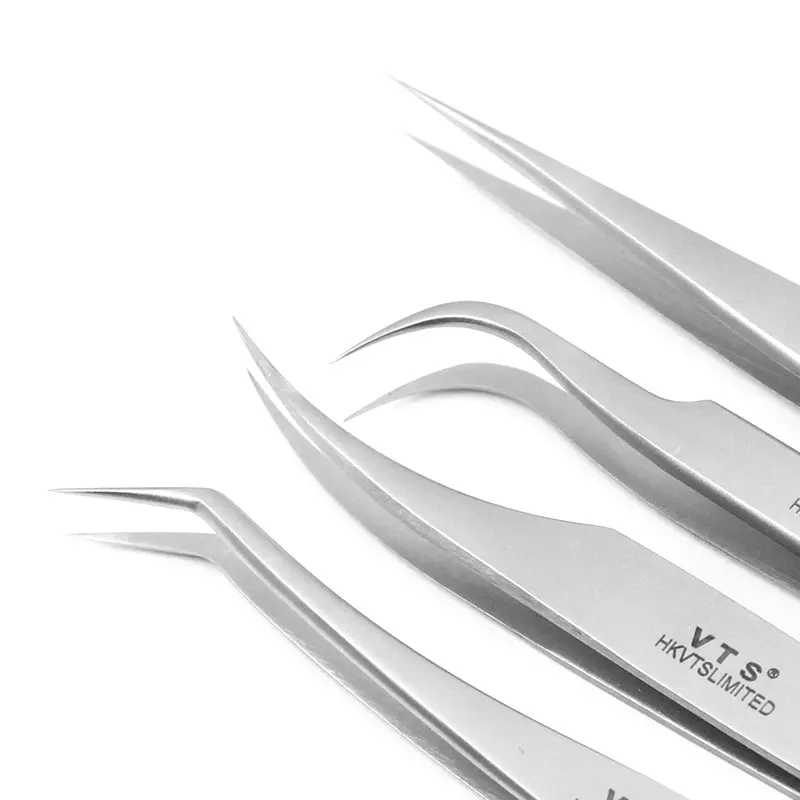 Stainless Steel Eyelash Extension Tweezers Anti-static Anti-magnetic Lash Tweezer 3D Fan Volume Lashes Makeup Tool