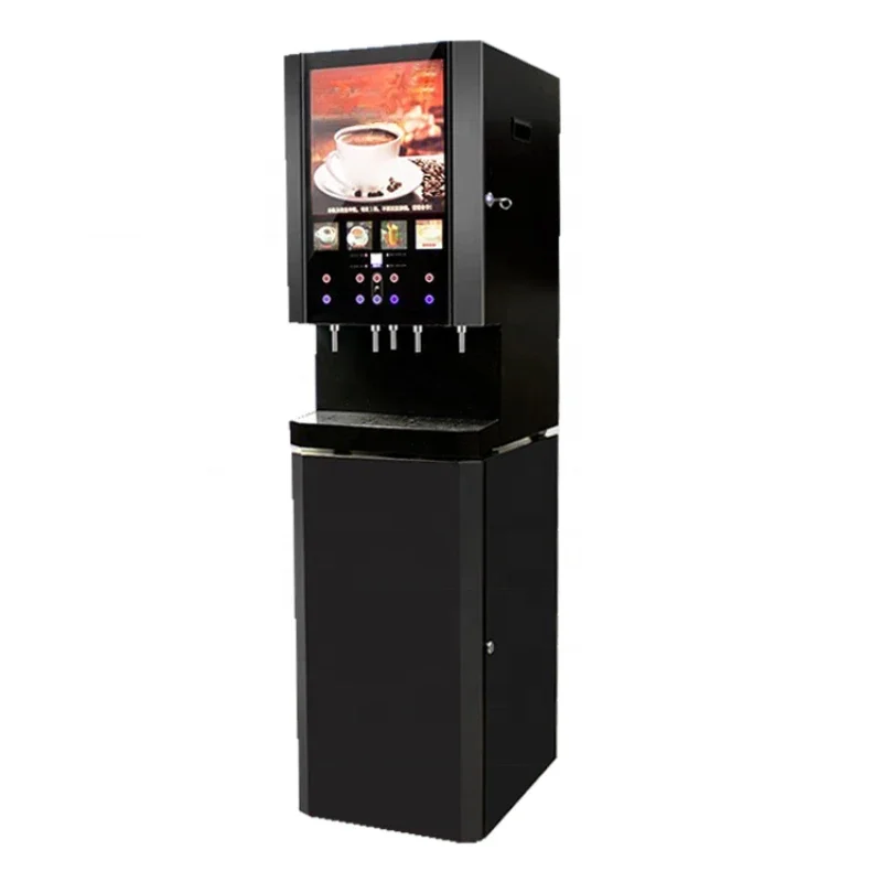 Vertical four-flavor single hot and cold coffee machine Automatic one-hot cocoa juice instant coffee machine