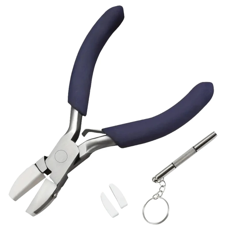 Flat Nose Pliers Wire Looping Pliers Carbon Steel Texture Small Pliers for Craft 97QE