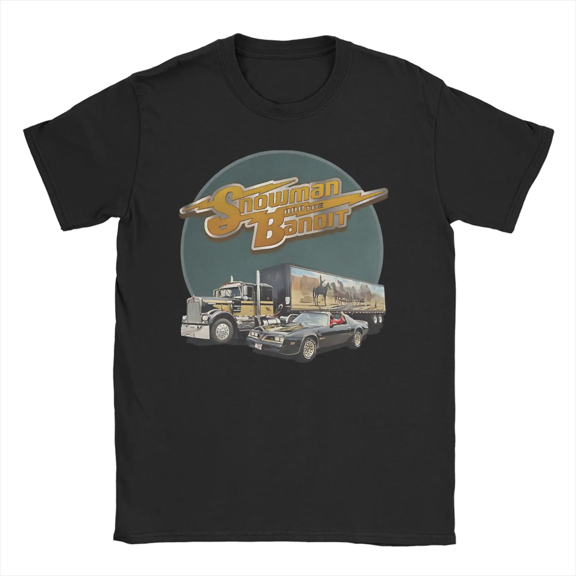 

Футболки Smokey And The Bandit Snowman and the Bandit для мужчин и женщин, футболка из чистого хлопка, футболка с короткими рукавами, Новое поступление, одежда