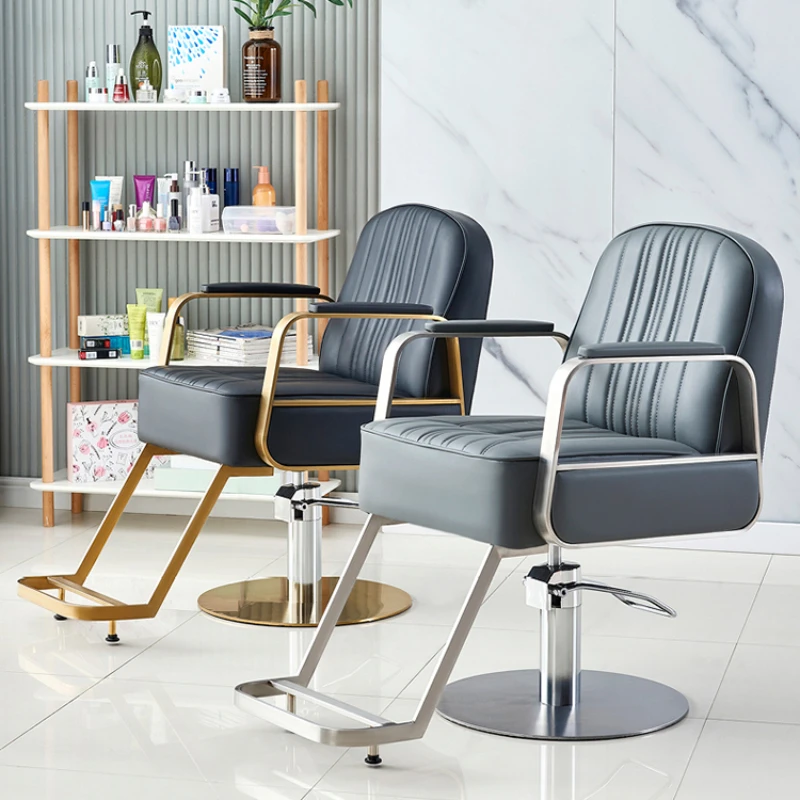 Nails Chair Reclining Salon Hair Mirror Station Chairs Nail Aesthetic Furniture Beauty Center Barberia Armchairs Rotating Wash