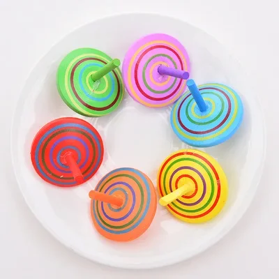 Kids Party Favors Wooden Cute Fruit Spinner Baby Shower Birthday Souvenirs Christmas Kindergarten Boys Girls Gift Reward Toys