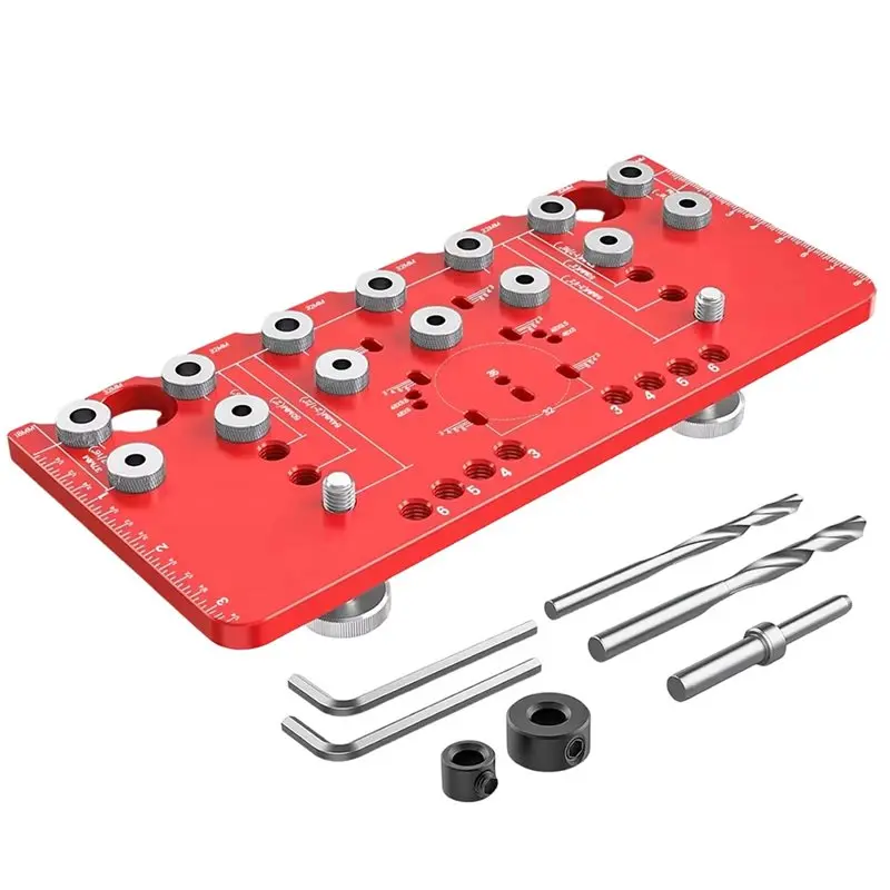 

Универсальный шаблон ABDJ для сверления отверстий под штифты и петли (2-в-1) с функцией самостоятельной фиксации, для штифтов 1/4 дюйма и 5 мм