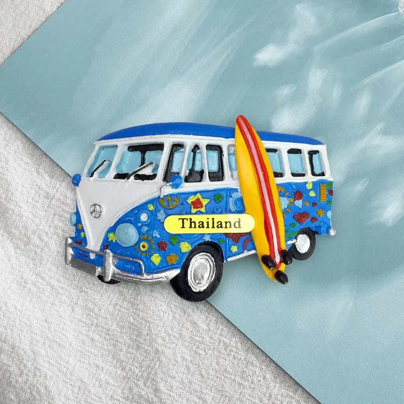Thailand Koh Samui Vacation Car High-End Atmosphere Refrigerator Magnet Travel Souvenir Home Handmade Painted Decoration