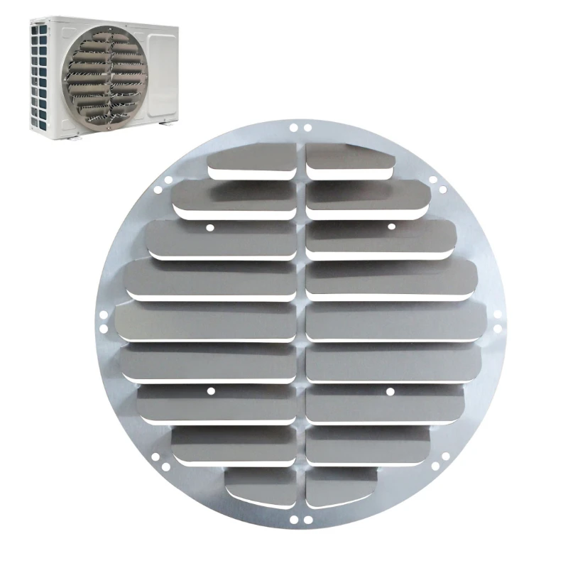 Outdoor AC Condenser Deflector Baffle for Heat Pump Condenser Protection Prevents Direct Blowing SUS (No Tools Installation)