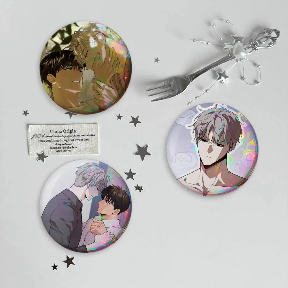 BL Manhwa P-Passion Brooches Cartoon Badge Pins Backpack Hat Accessories Friend Gift