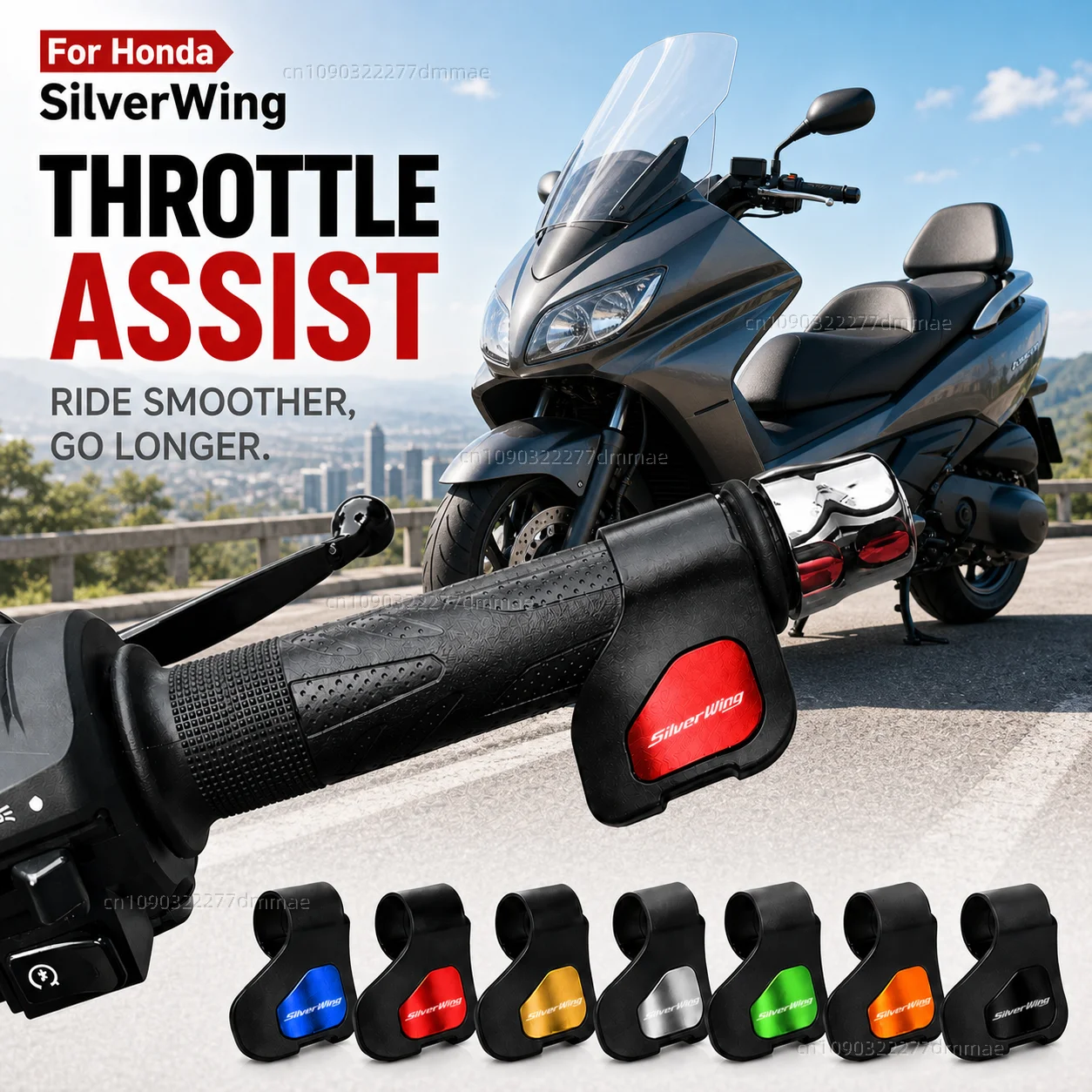 

For Honda FCS600 Silver Wing SilverWing GT400 600 Motorcycle Throttle Assistant Clip Labor Saver Acceleration Labor-saving CNC