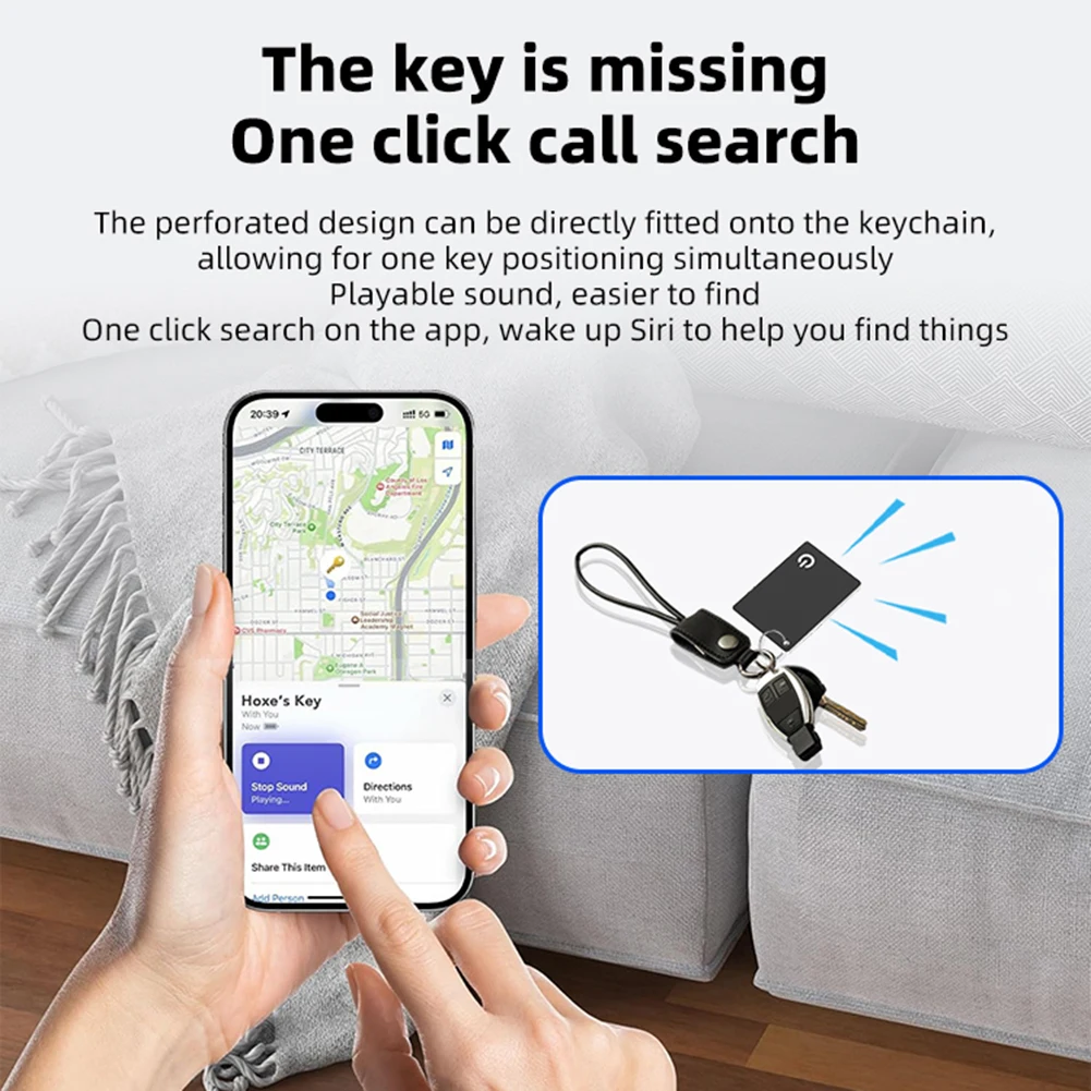 Tarjeta de seguimiento ultradelgada con carga inalámbrica, resistente al agua, funciona para Apple Find My Ultra Thin Tracker para un seguimiento de billeteras sin esfuerzo