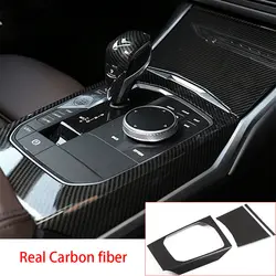 LHD Real Carbon Fiber Center Console Gear Shift Panel Cover Trim For BMW 2 3 4 Series G20 G22 G42 330i 325i 430i M3 G80 M4 G82