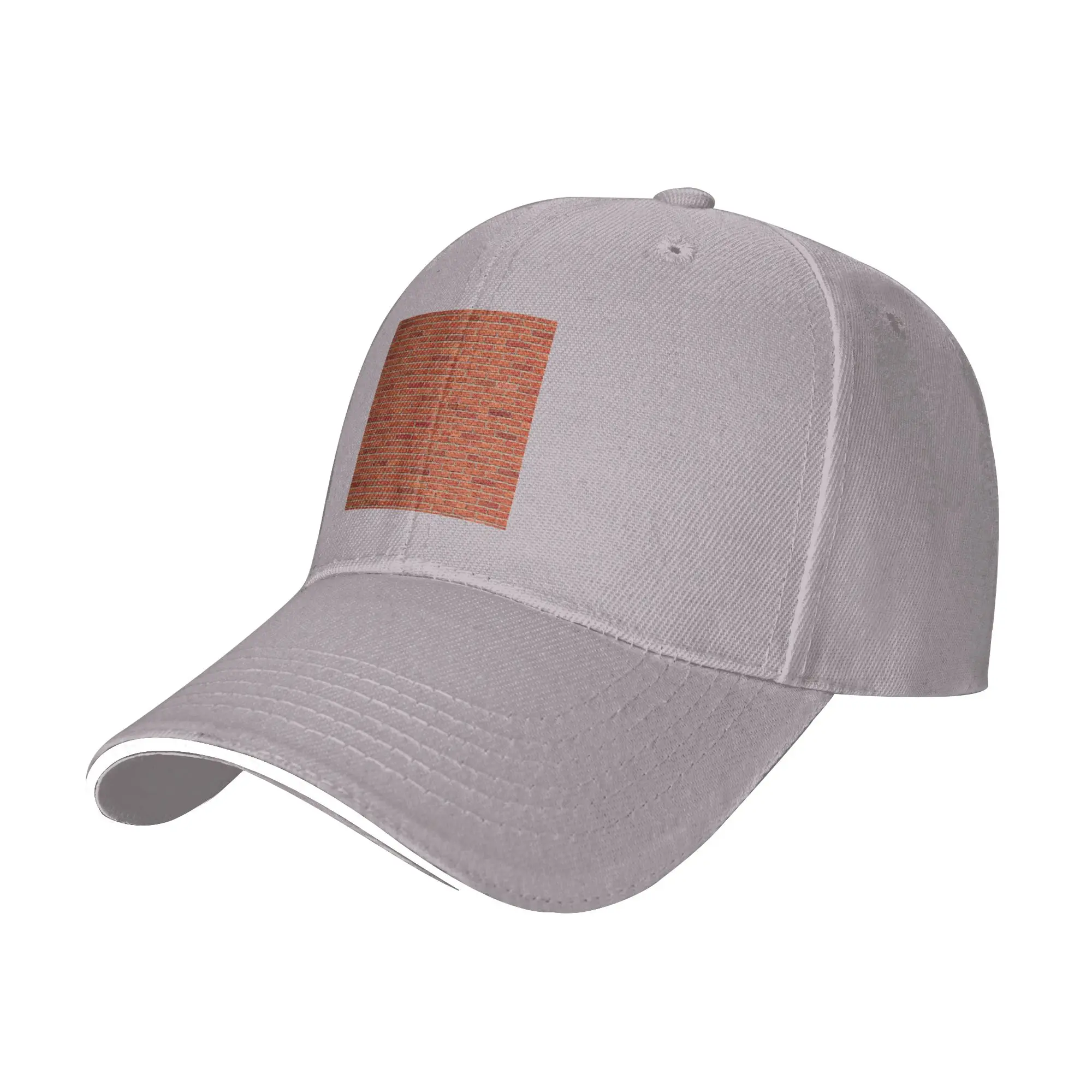Red brick wall Cap Fashion Casual Baseball Caps Adjustable Hat Hip Hop Summer Unisex Baseball Hats Customizable Polychromatic
