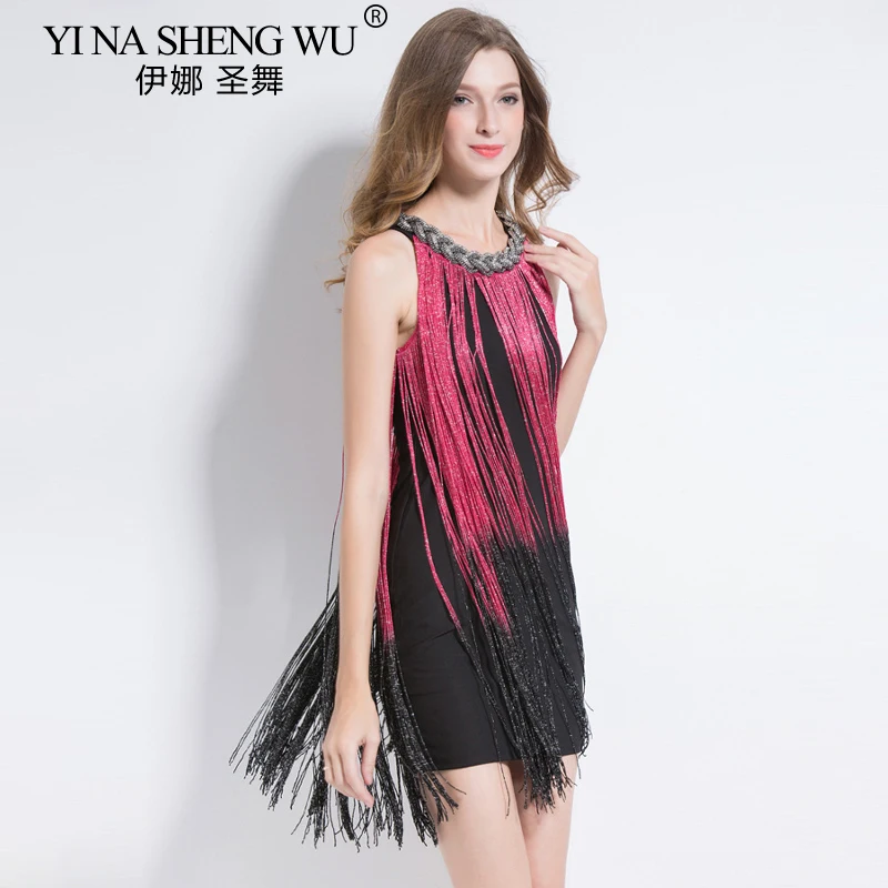 High Quality New Ballroom Dance Dress Fringe Latin Dance Costumes For Women Girls Sexy Salsa Dresses Tassel Latin Dance Skirt