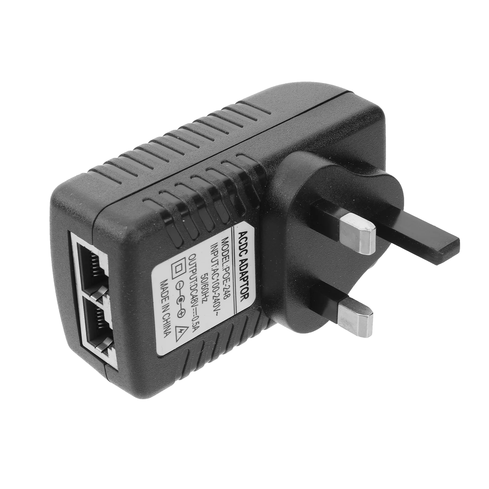 

DC 48V 05A Injector Power Supply Over Ethernet Adapter with UK Plug for 48V Device DC 48V 05A power adapter