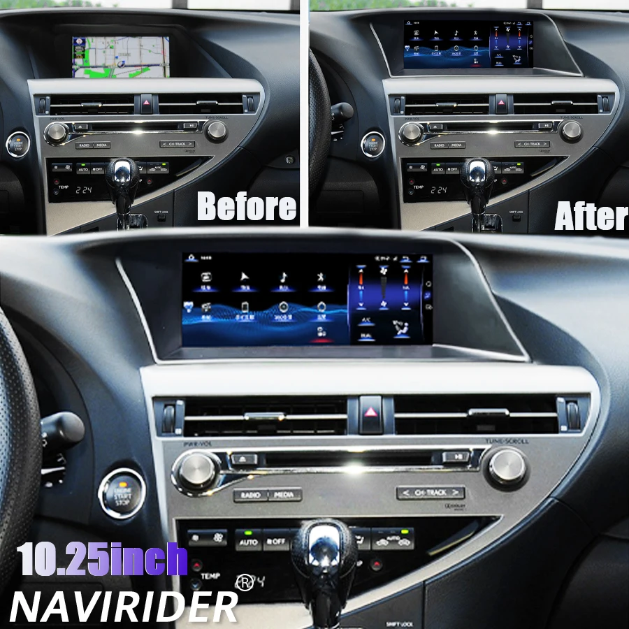 Car Multimedia Video Player For LEXUS RX270 RX350 2009 - 2012 2Din Android 15 GPS Navi AHD Screen 10.25INCH Bluetooth Carplay