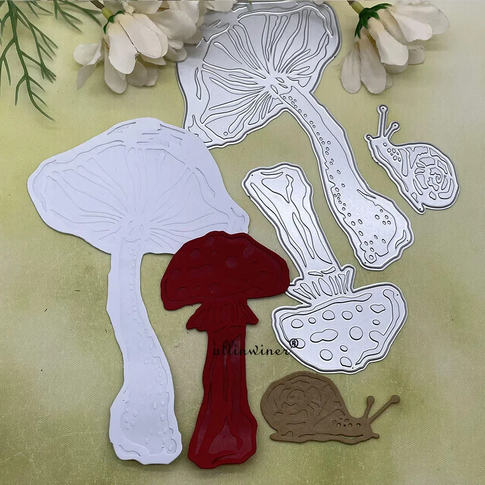 

Mushroom Snail Decoration Metal Cutting Dies Stencils For DIY Scrapbooking Decorative Embossing Handcraft Die Cutting Template