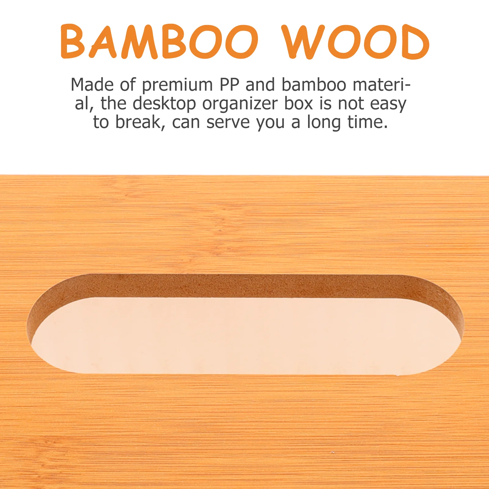 

Multifunctional Desktop Organizer Tissue Box Compartments Storage Pp Bamboo Material Remote Controller Case Bedroom Bathroom