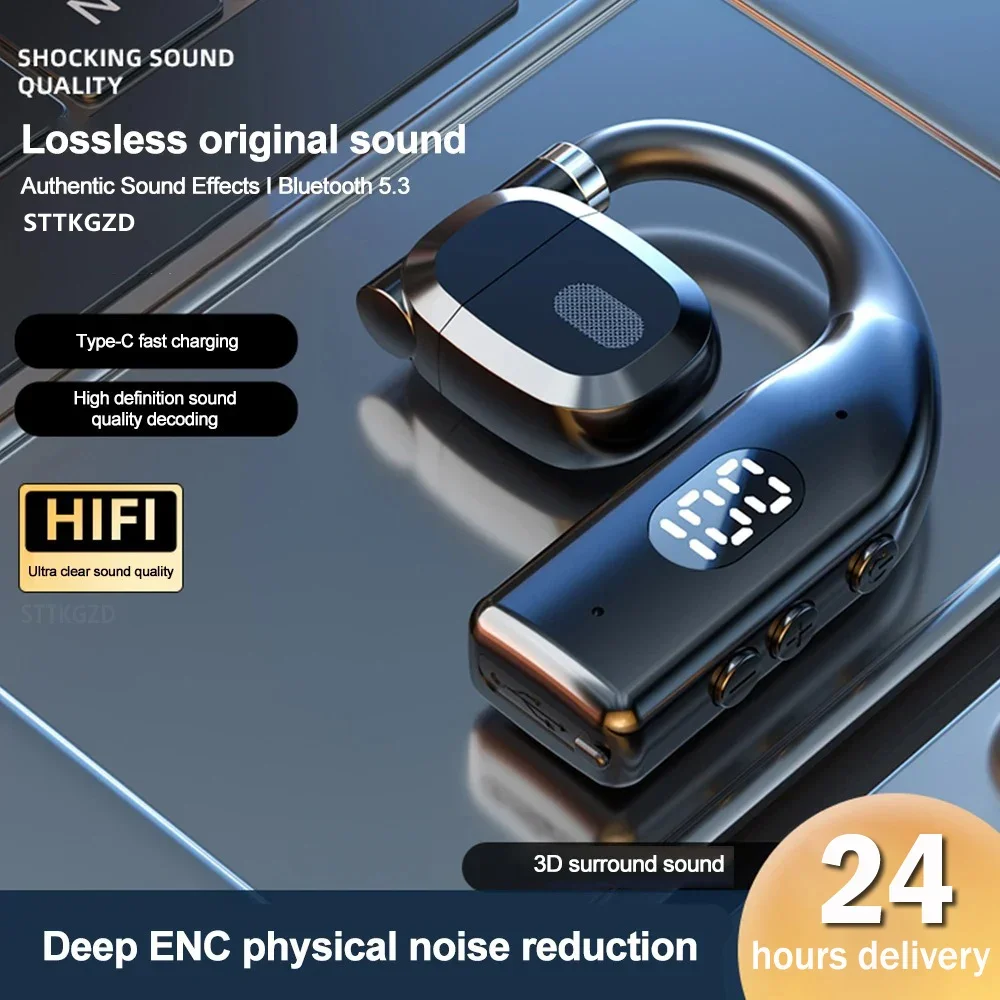 سماعات بلوتوث لاسلكية سماعات توصيل الهواء مع ميكروفون يدوي إلغاء الضوضاء سماعة للقيادة Audifonos