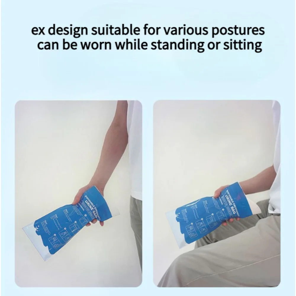 10Pcs 800CC Disposable Urine Bags, Unisex Portable Emergency Travel Pee & Vomit Bags for Outdoor Use - view 4
