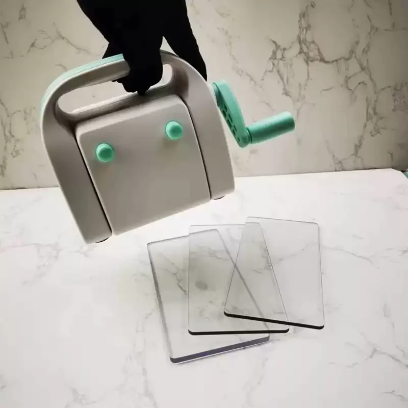 Creative Hand Crank Embossing Machine, Foldable DIY Paper Craft Die Cutting Machine for Greeting Card Making