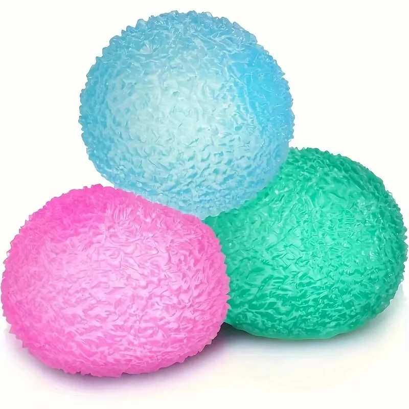 1PC Squishy Multicolor Texture Ice Ball Squeeze Toy  Adult Soft Pinch Pop Fidget Toys Children Halloween Christmas Gifts for Kid
