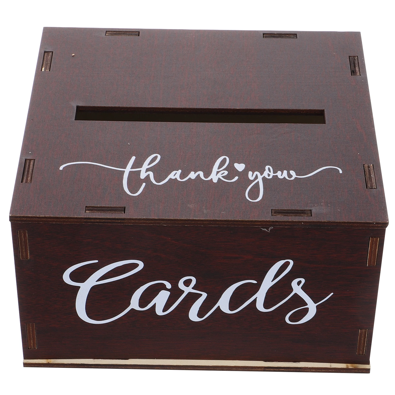 

Wedding Card Box Thick Wood Elegant Envelope Slot Money Card Container for Reception Party Keepsake Storage Wedding Keepsake Box