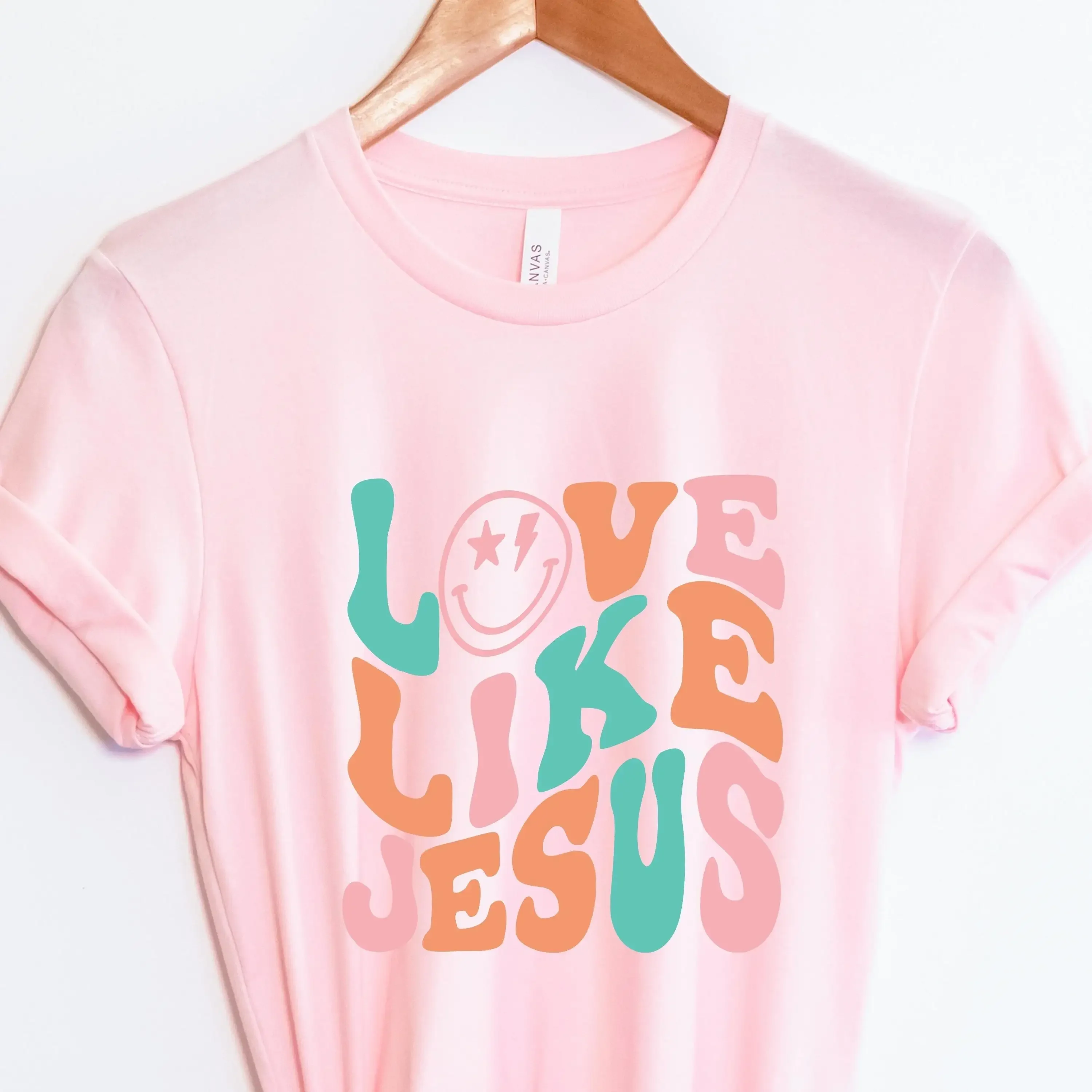 Love Like Jesus T Shirt Christian Valentine Bible Verse Religious