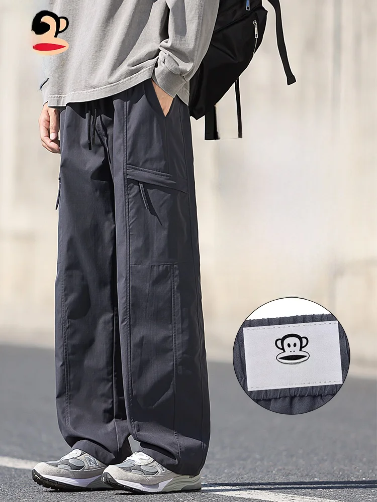 

Мужские повседневные брюки PaulFrank American Sle Workwear, свободные спортивные брюки с широкими штанинами, модный дизайн, осенняя коллекция