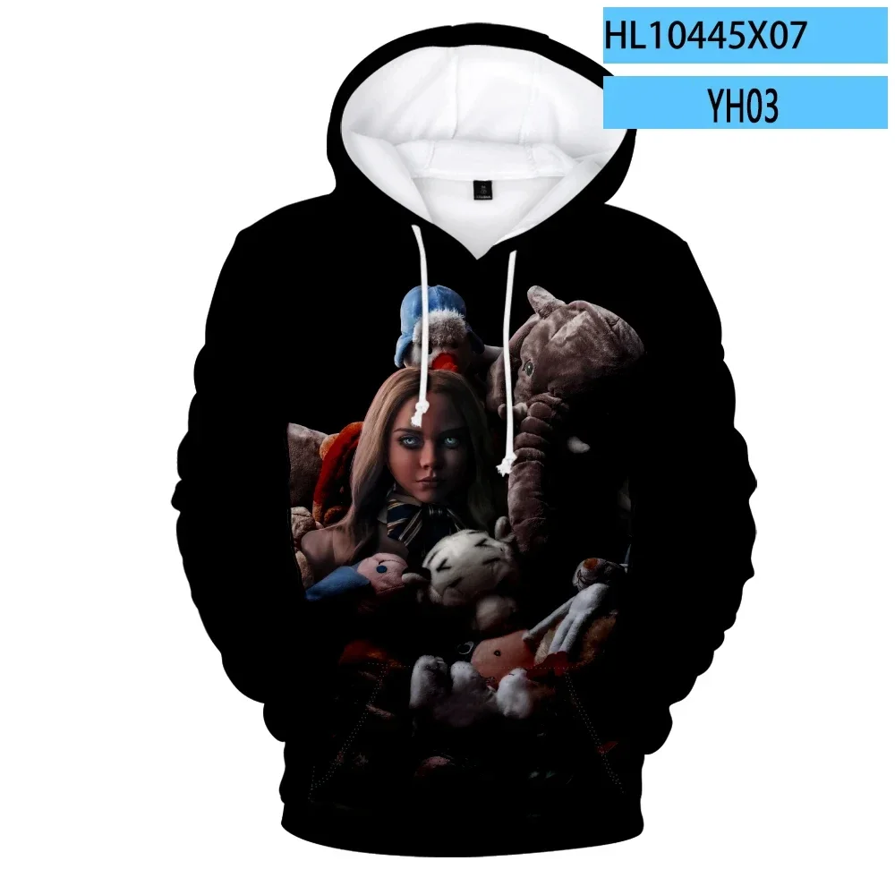 M3gan New HorrM3gan New Horror Hoodie Winter Sweatshirt Men's and women's long-sleeved pullover casual Harajuku 3D clothing