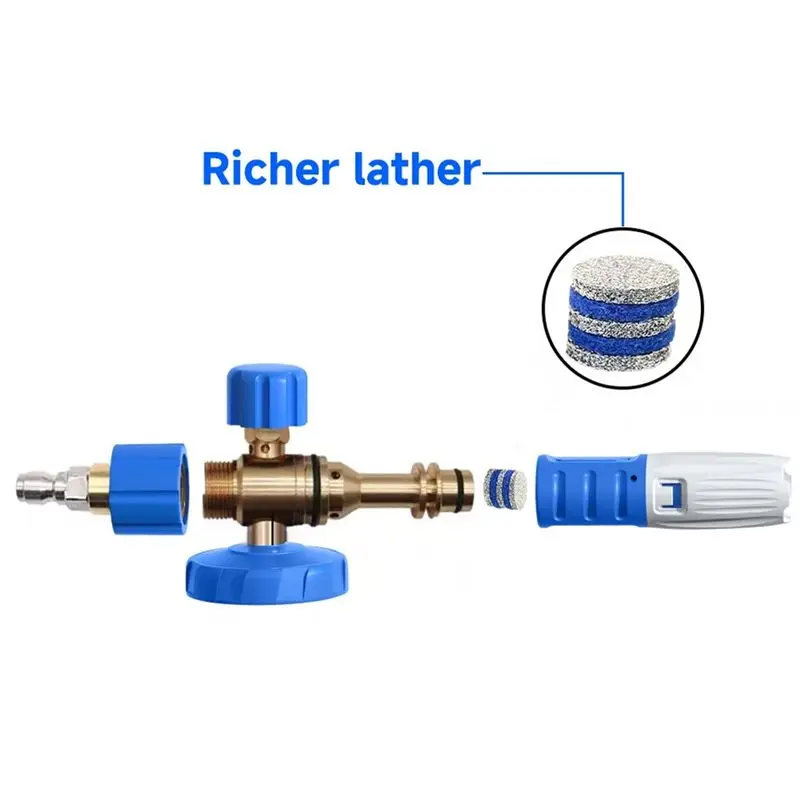 3Set 1,1 Mm Schaum Kanone Öffnung Düse Und Schaum Maker Ersatz Gewinde Düse Tipps Mesh Filter Für Schnee Schaum Lanze-ABXK